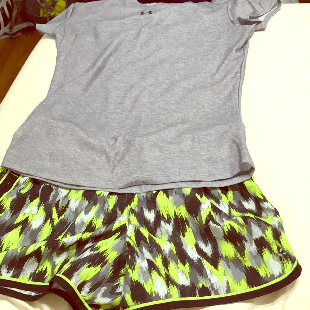 Under armor top justice bottoms